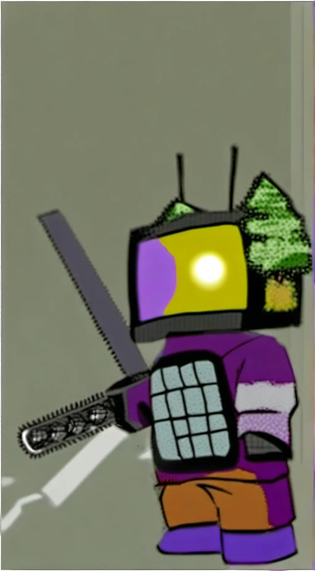 ai character: titan tv cineman  background