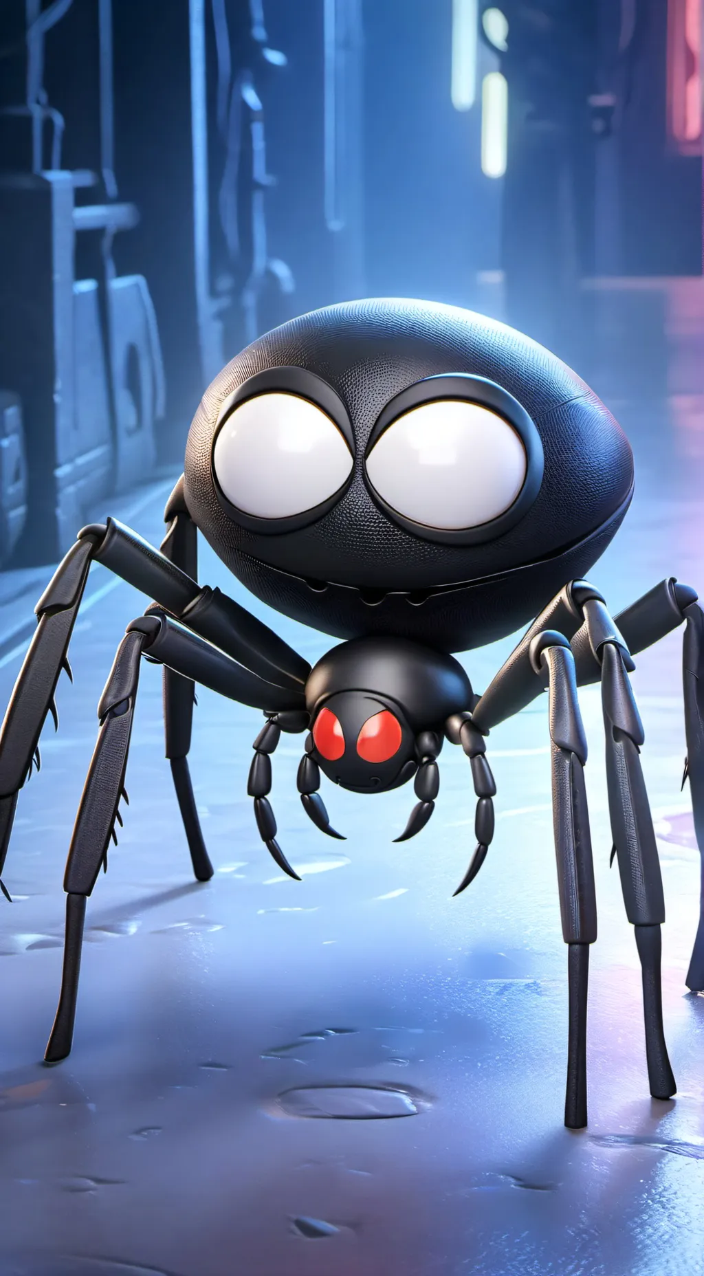ai character: SNIDY SPIDEY  background