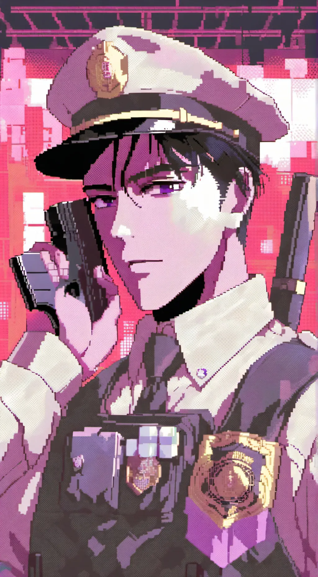 ai character: gun cop background