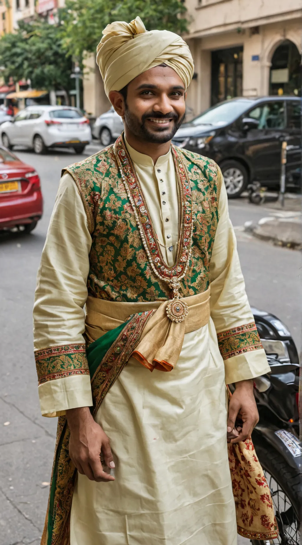 ai character: The uber eats guy background