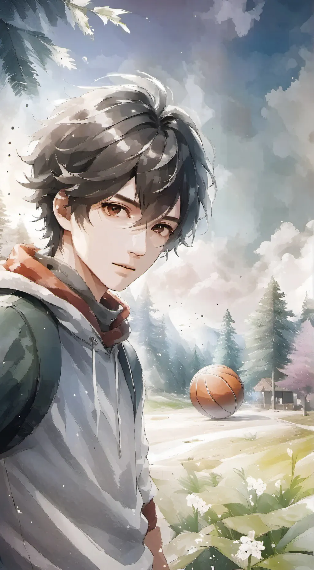 ai character: Basketball background