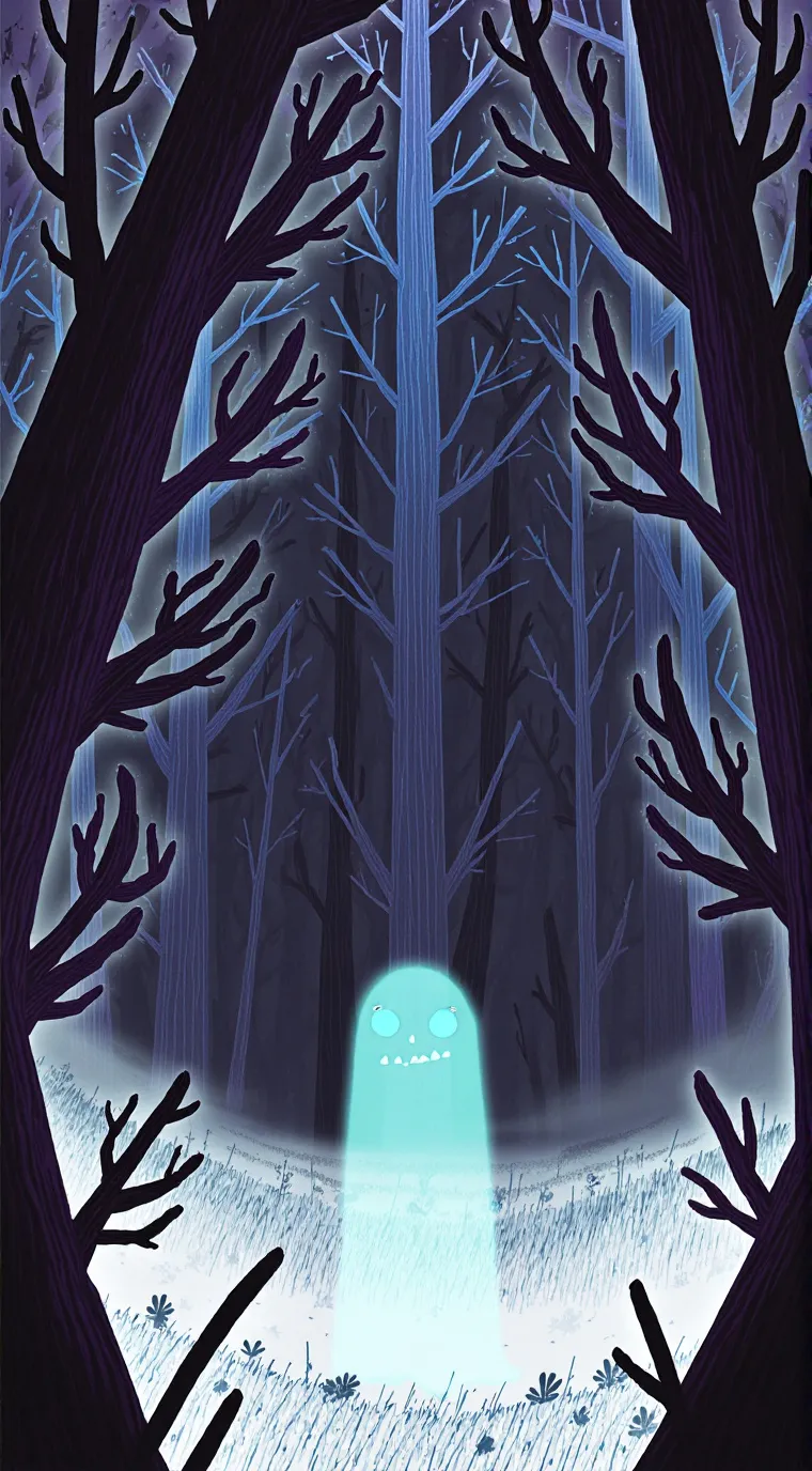 ai character: md in the woods background