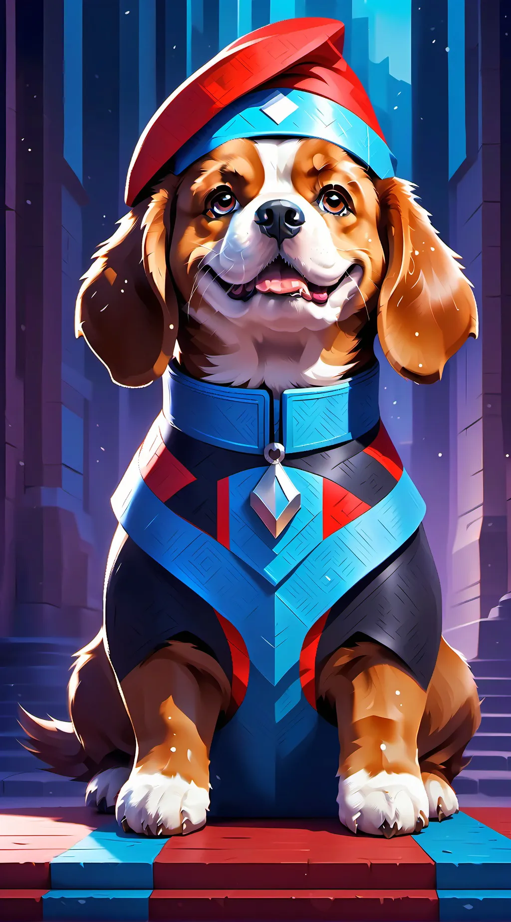 ai character: cute dog background