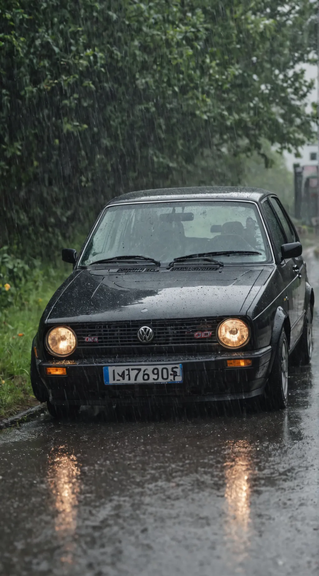 ai character: VW golf background