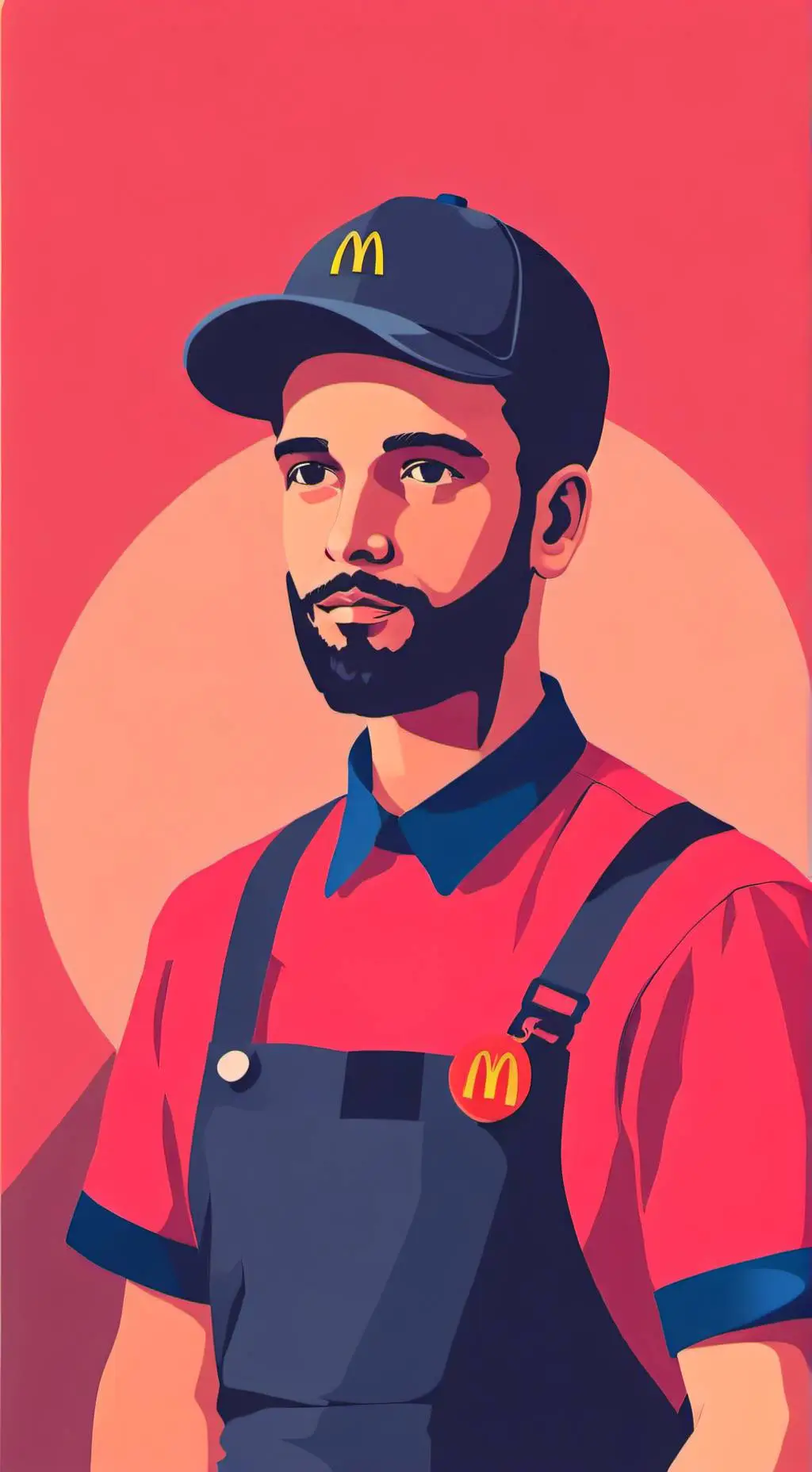 ai character: ohio mc donalds  background