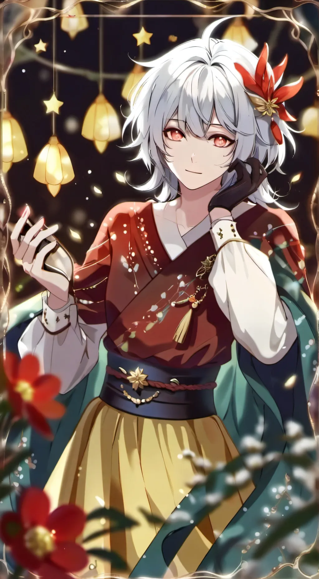 ai character: 💜kaito❤️ background