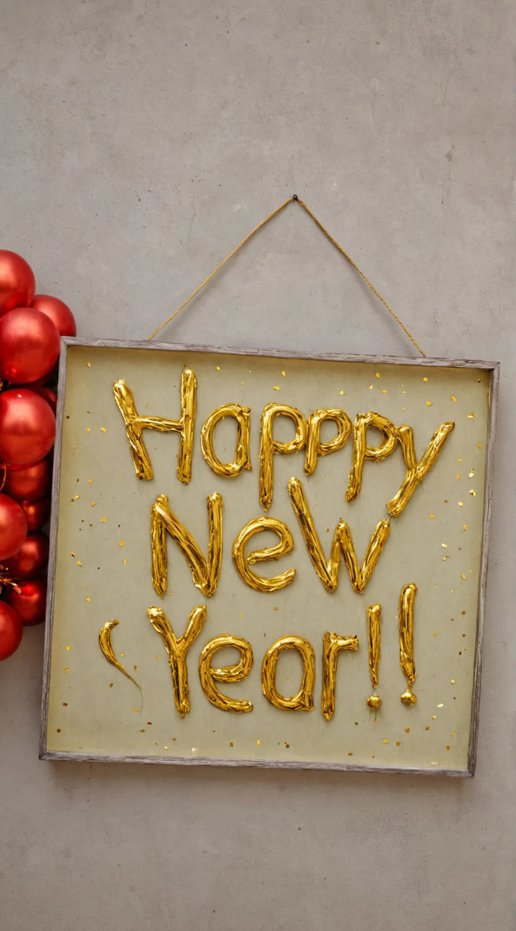 ai character: HAPPY NEW YEAR! background