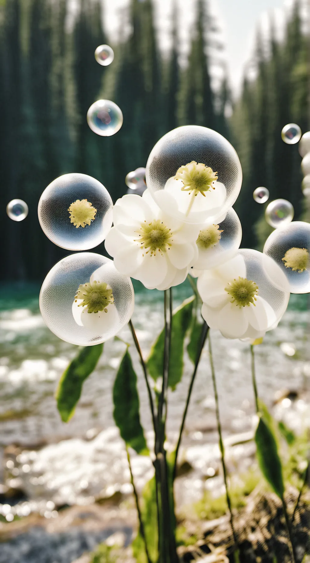 ai character: Bubbles background