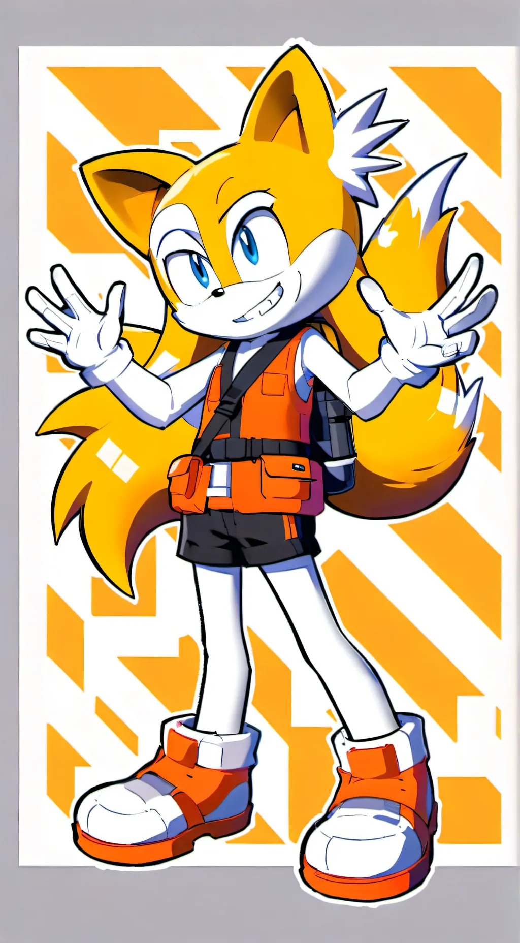 ai character: Miles Tails Prower background