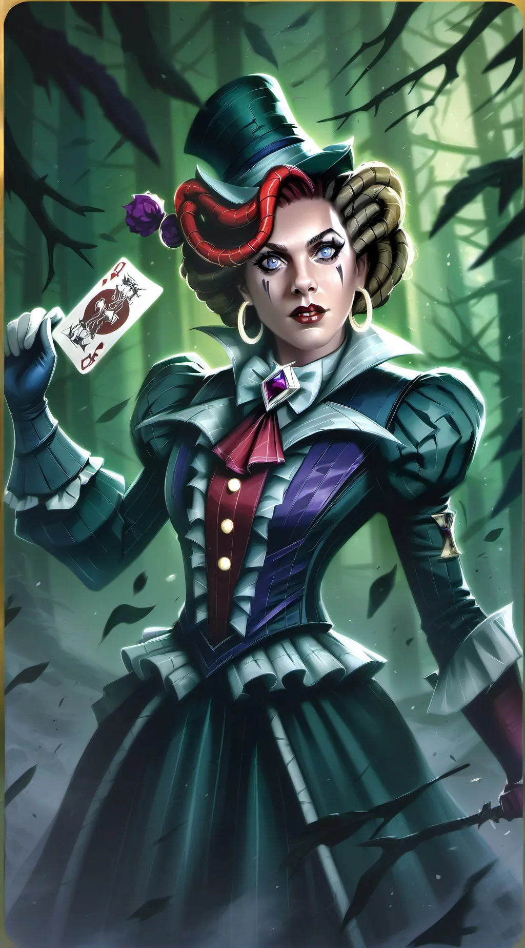 ai character: madam Love background