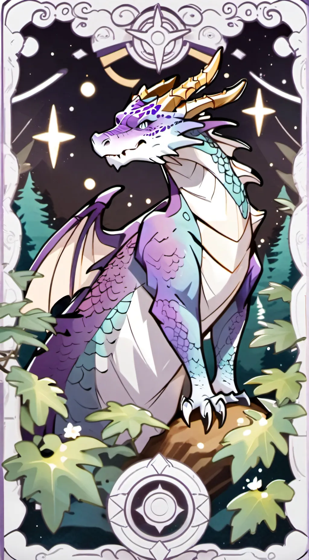 ai character: Moon the dragon  background