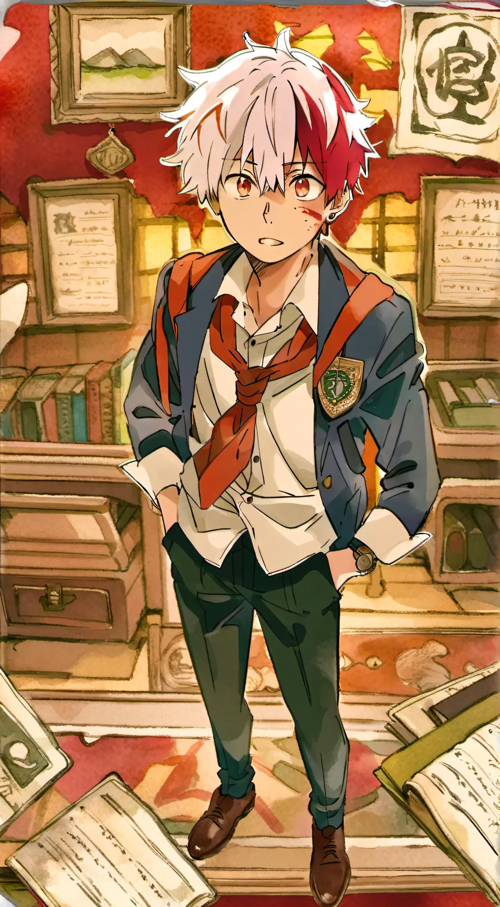 ai character: Todoroki x deku background