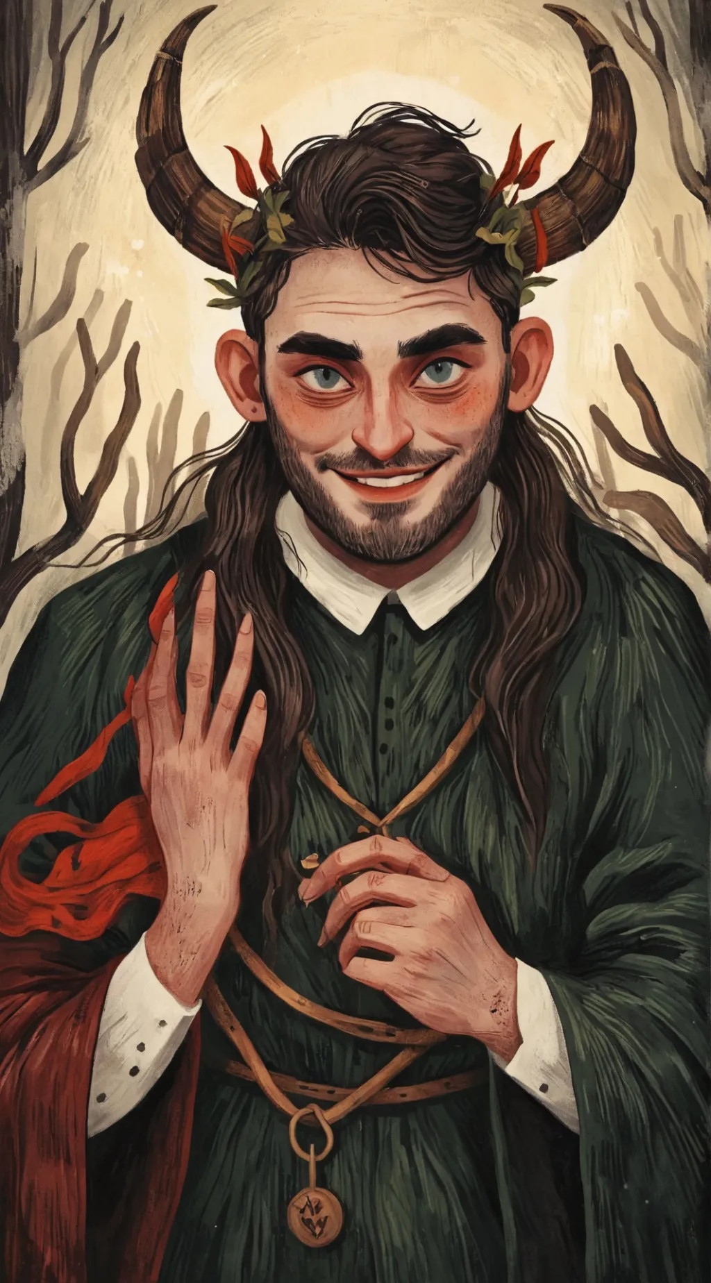 ai character: Krampus*safevore* background