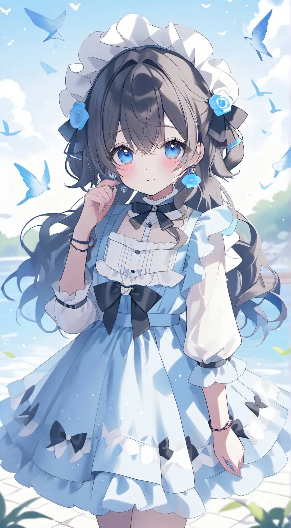 ai character: speaker woman  background