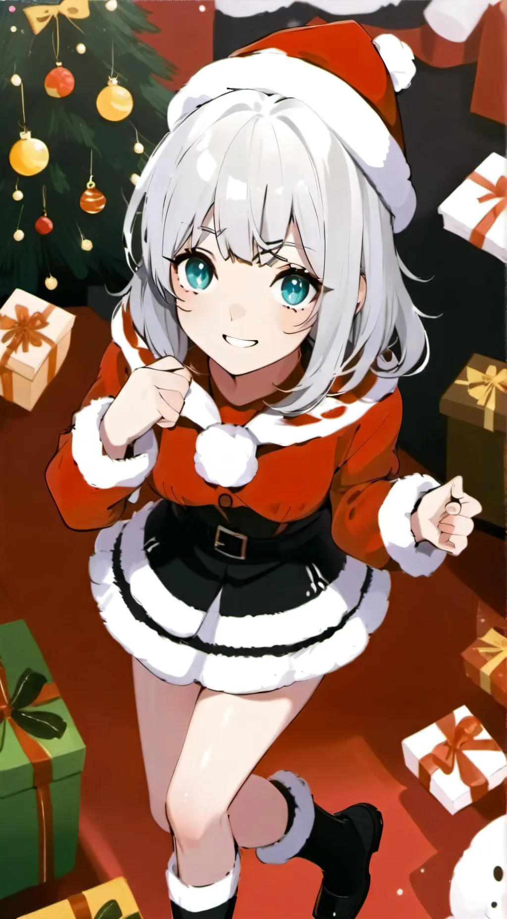 ai character: MHA Christmas  background