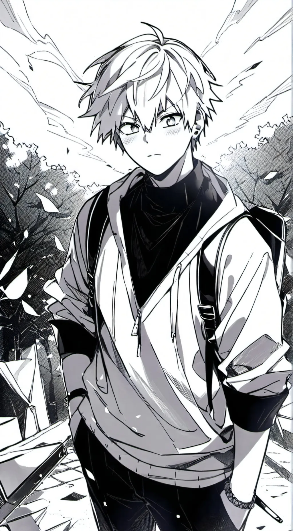 ai character: Bakugo swimming💥 background