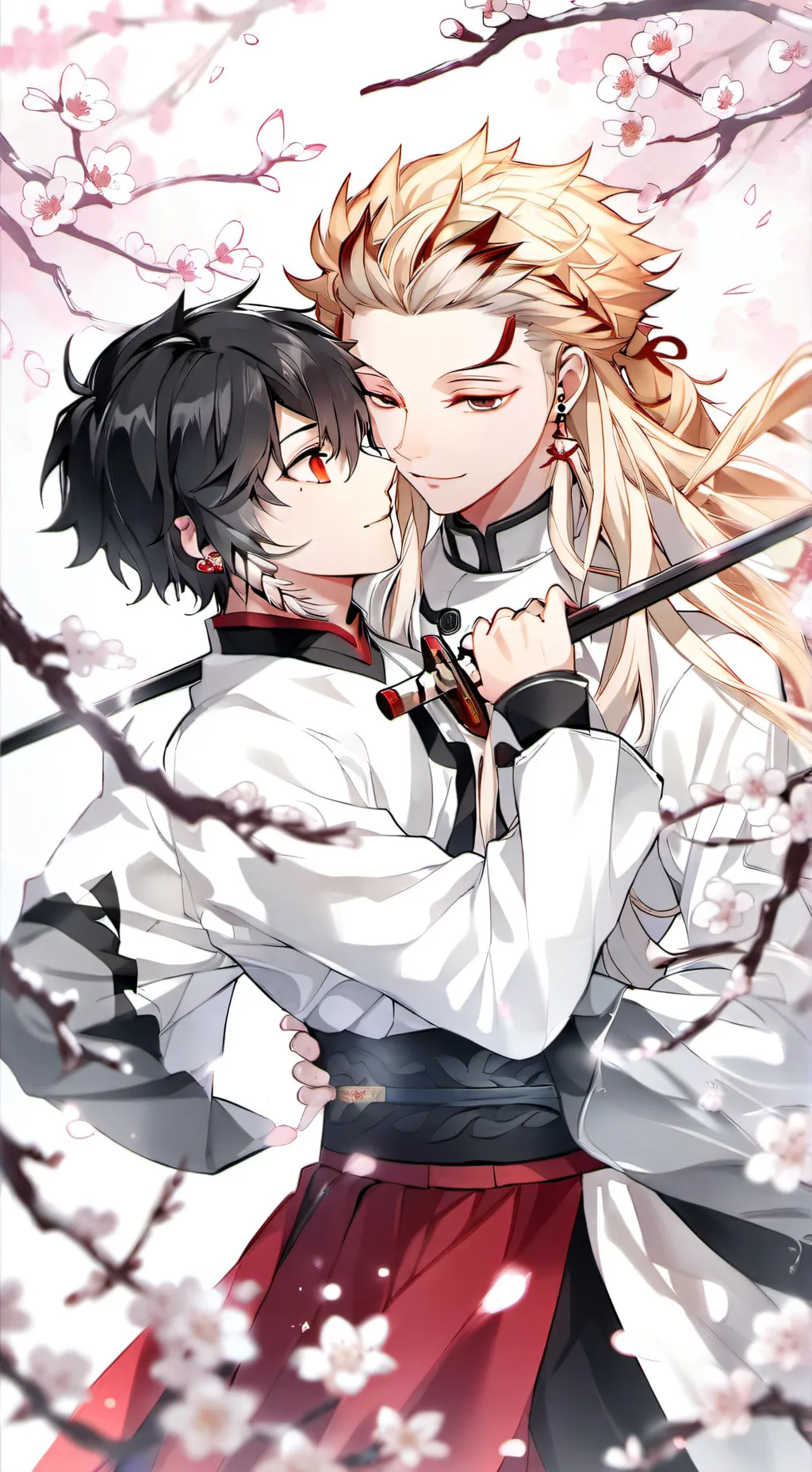 ai character: Akaza x rengoku background