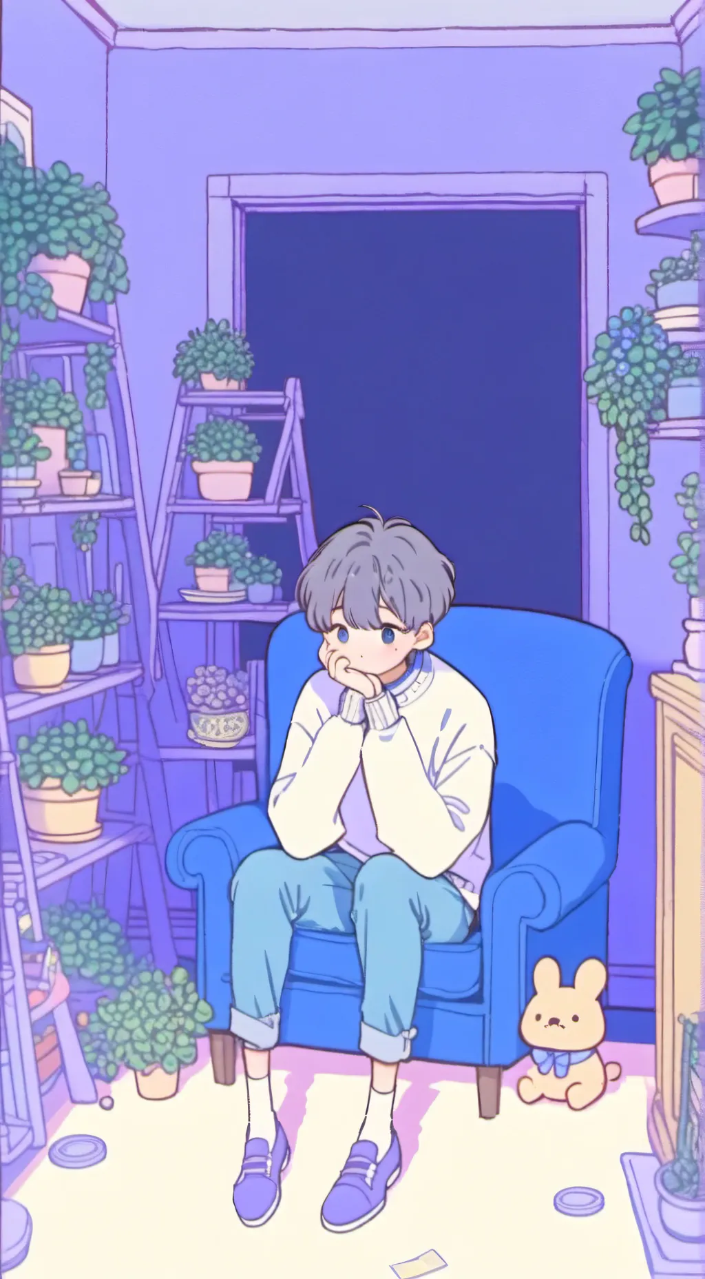 ai character: safe thoughts  [💭] background