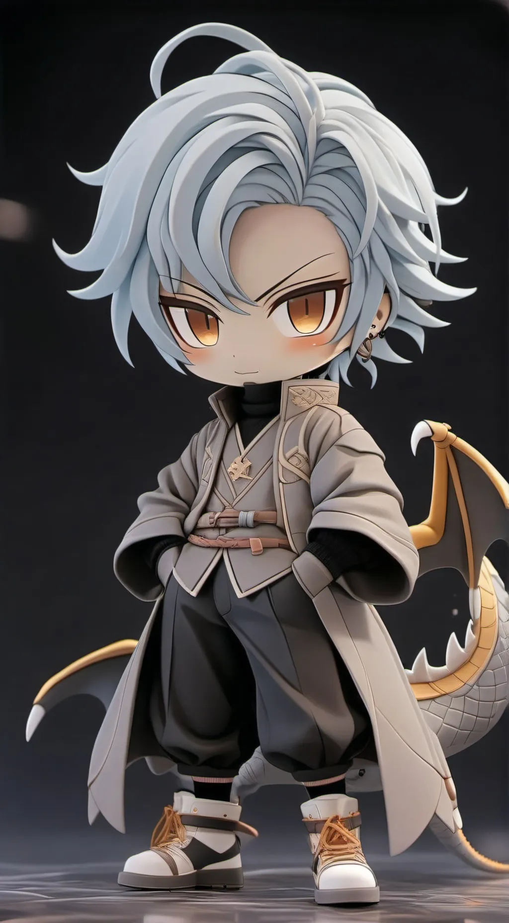 ai character: Sami dragon background