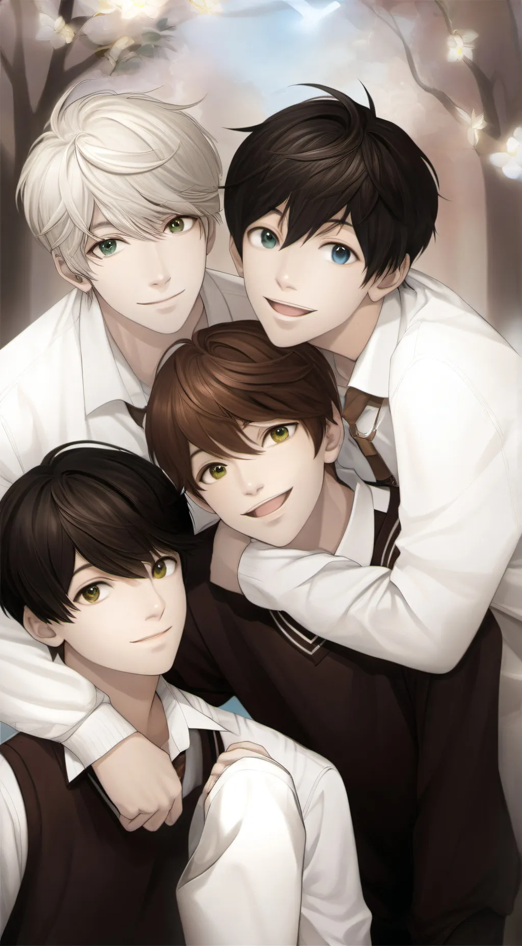 ai character: boy group background