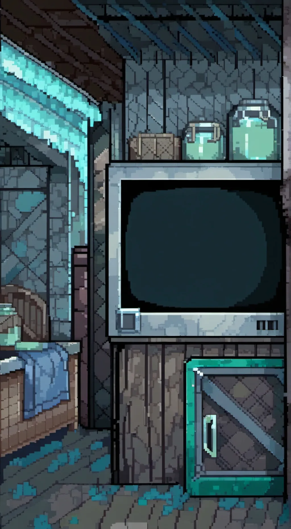 ai character: pebble background