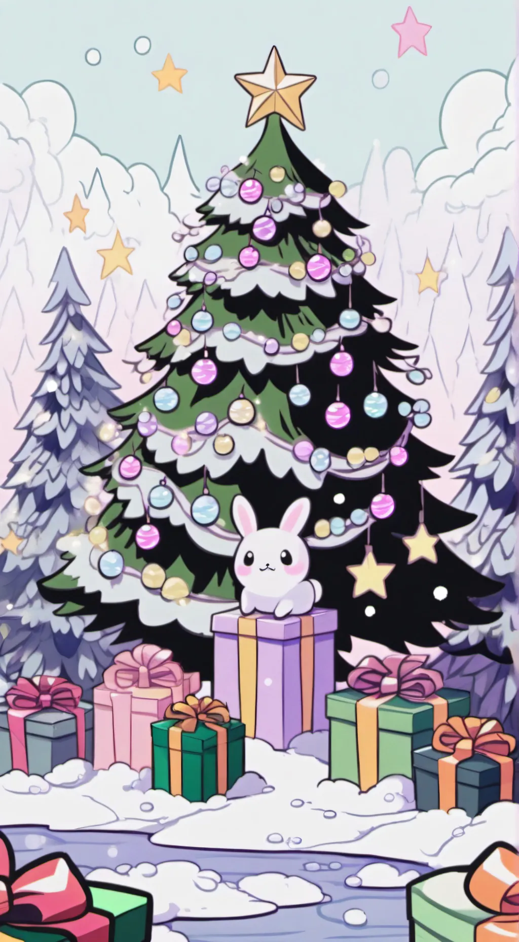 ai character: sprunki crismas background