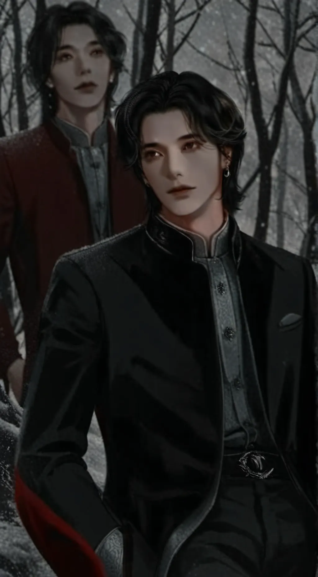 ai character: Young sirus black  background