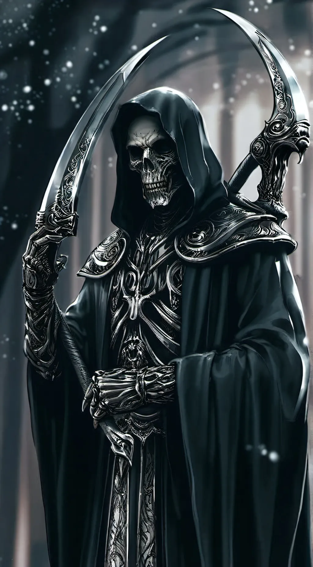 ai character: Grim Reaper  background