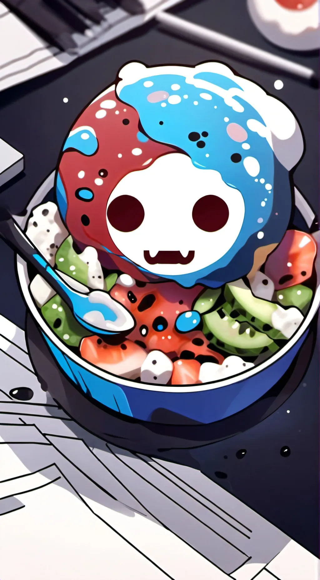 ai character: Magnet slime background