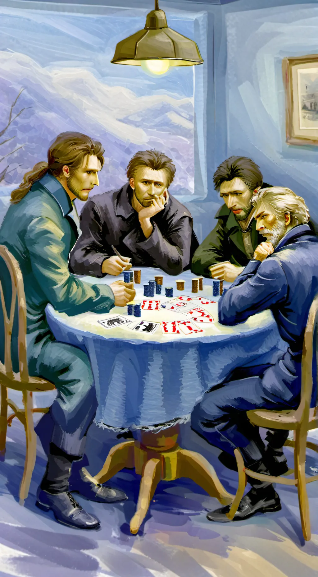 ai character: Table  background