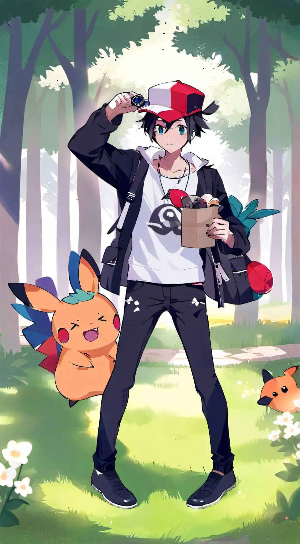 ai character: mha x pokemon  background