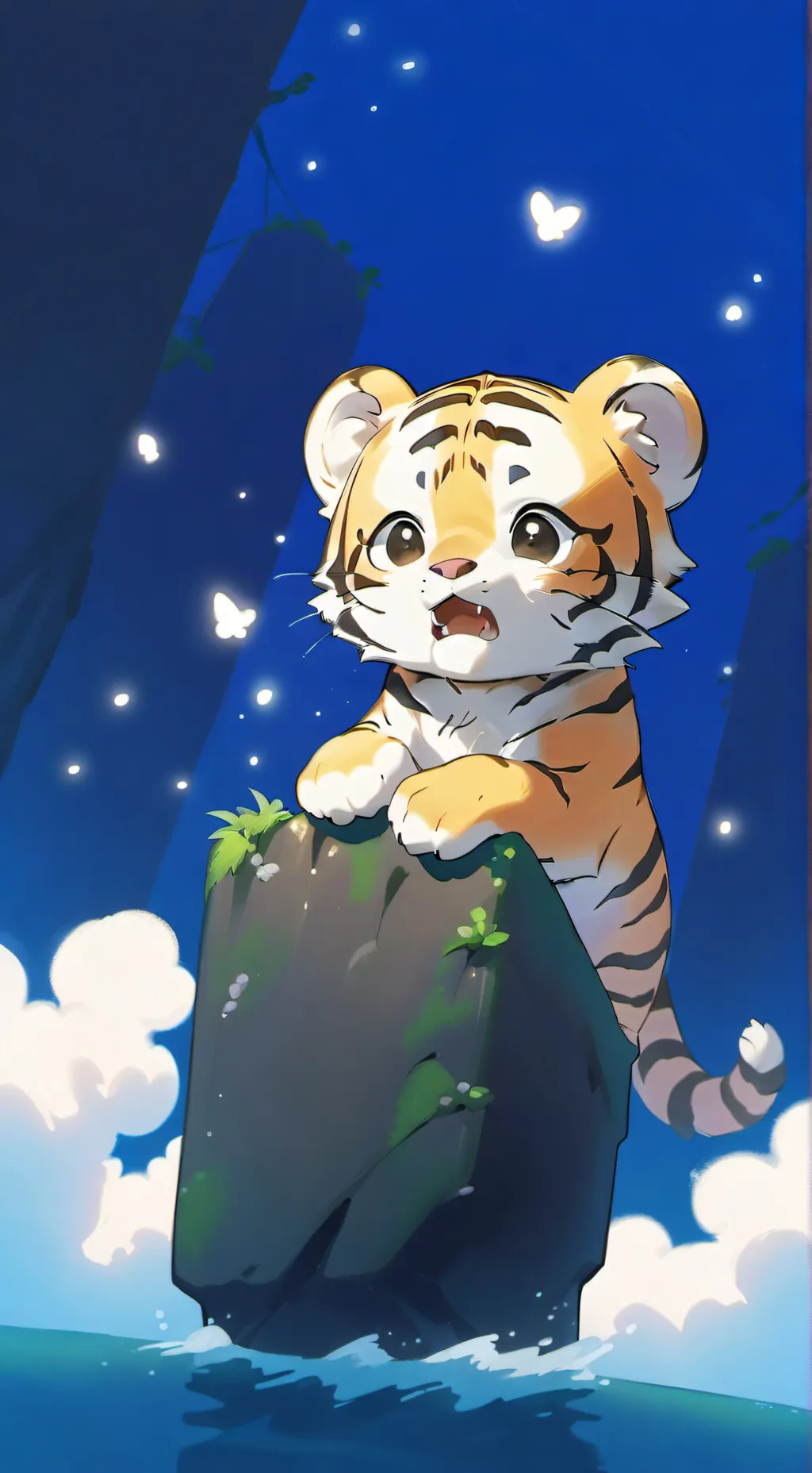 ai character: baby tigerl background