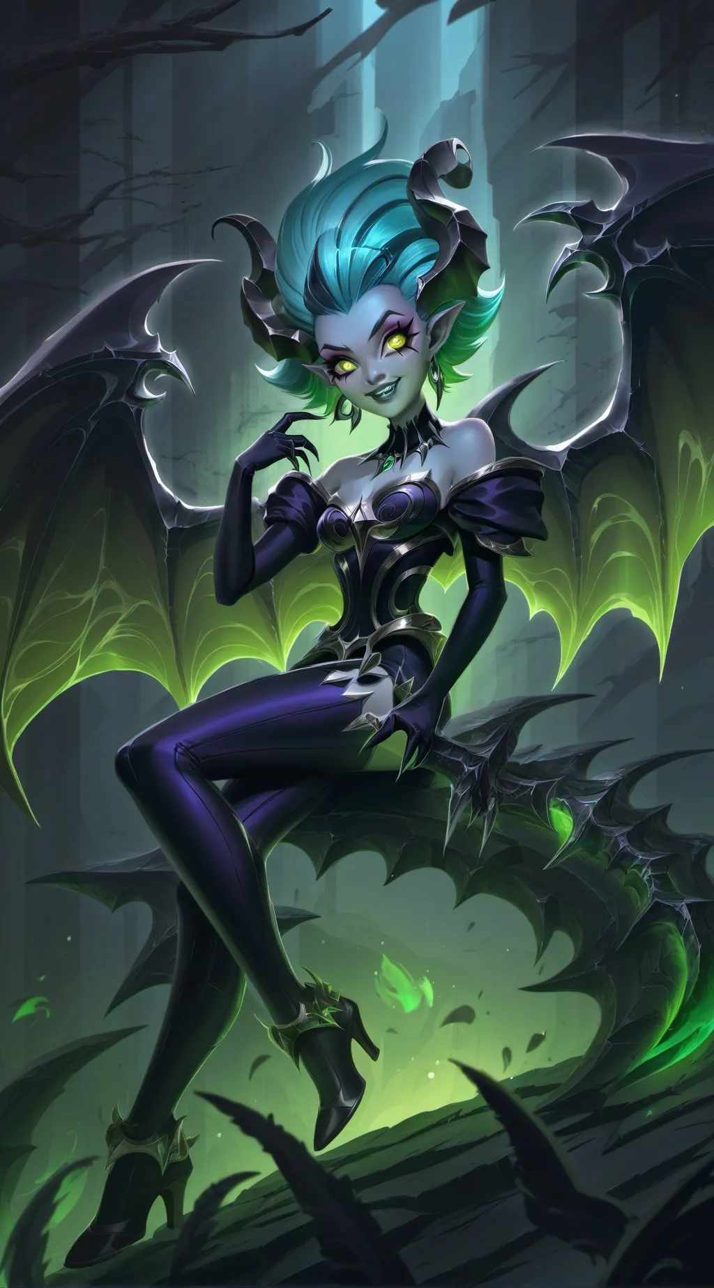 ai character: Mis Demon background