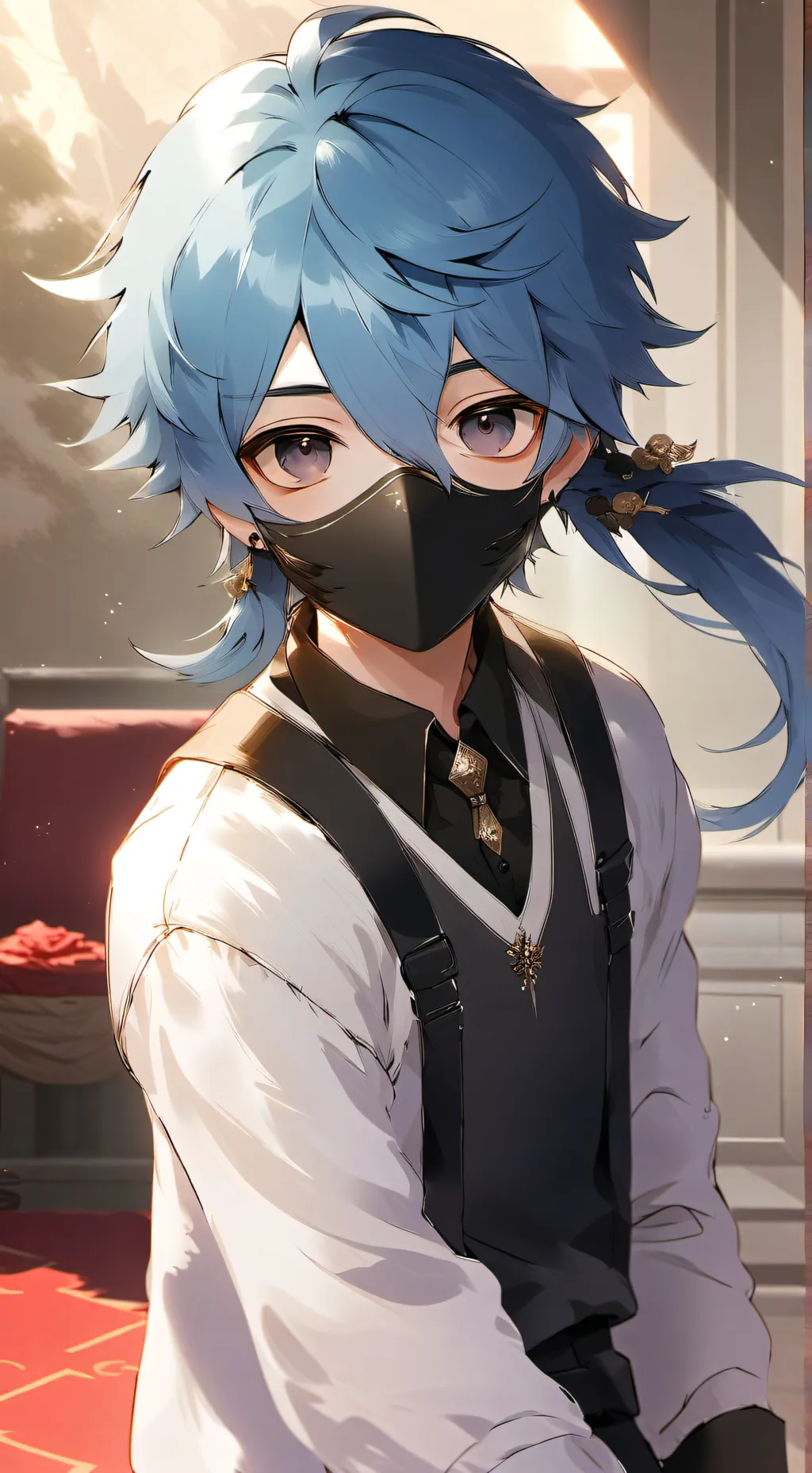 ai character: Sally face background