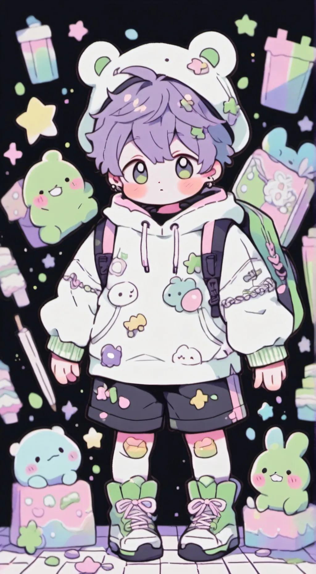 ai character: --  Frankie -- background