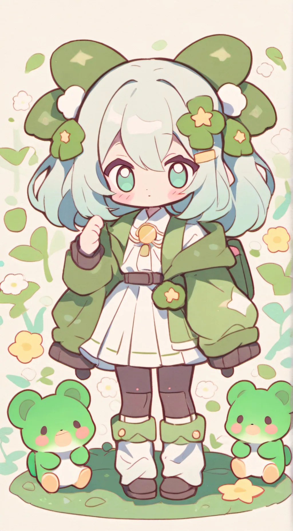 ai character: smiling critters  background