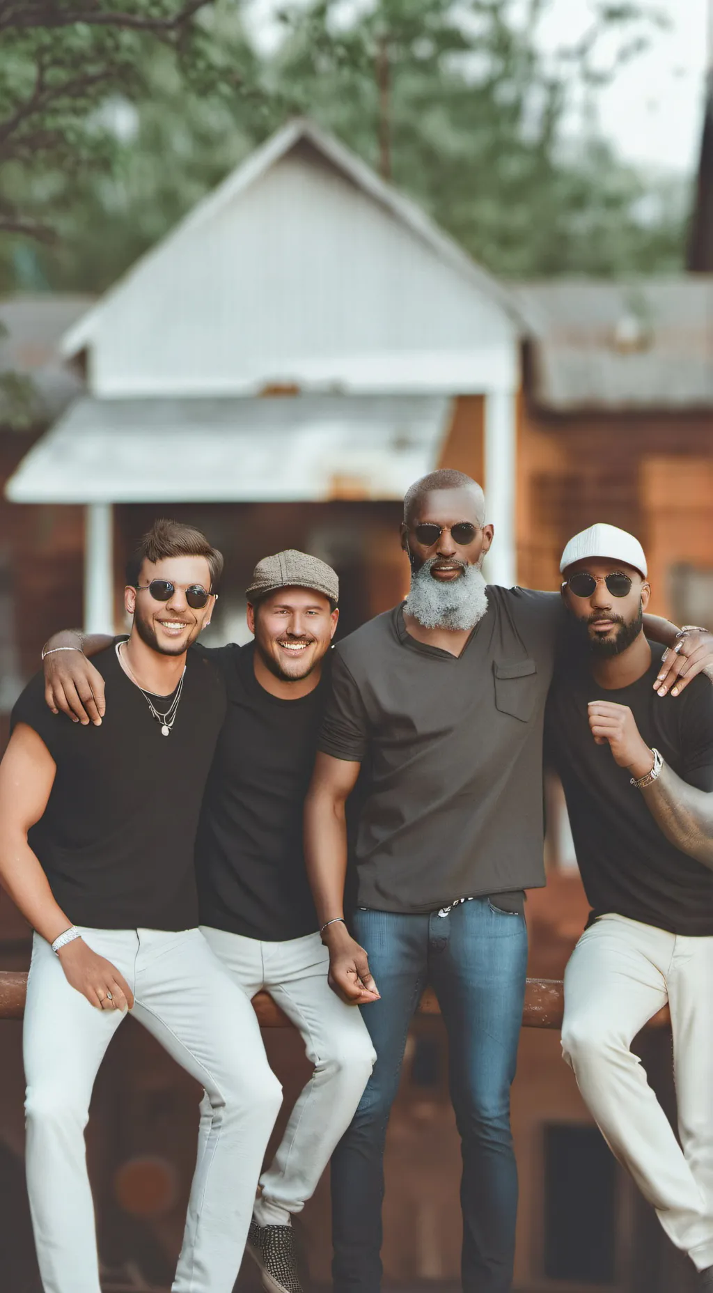 ai character: hunting with buds background