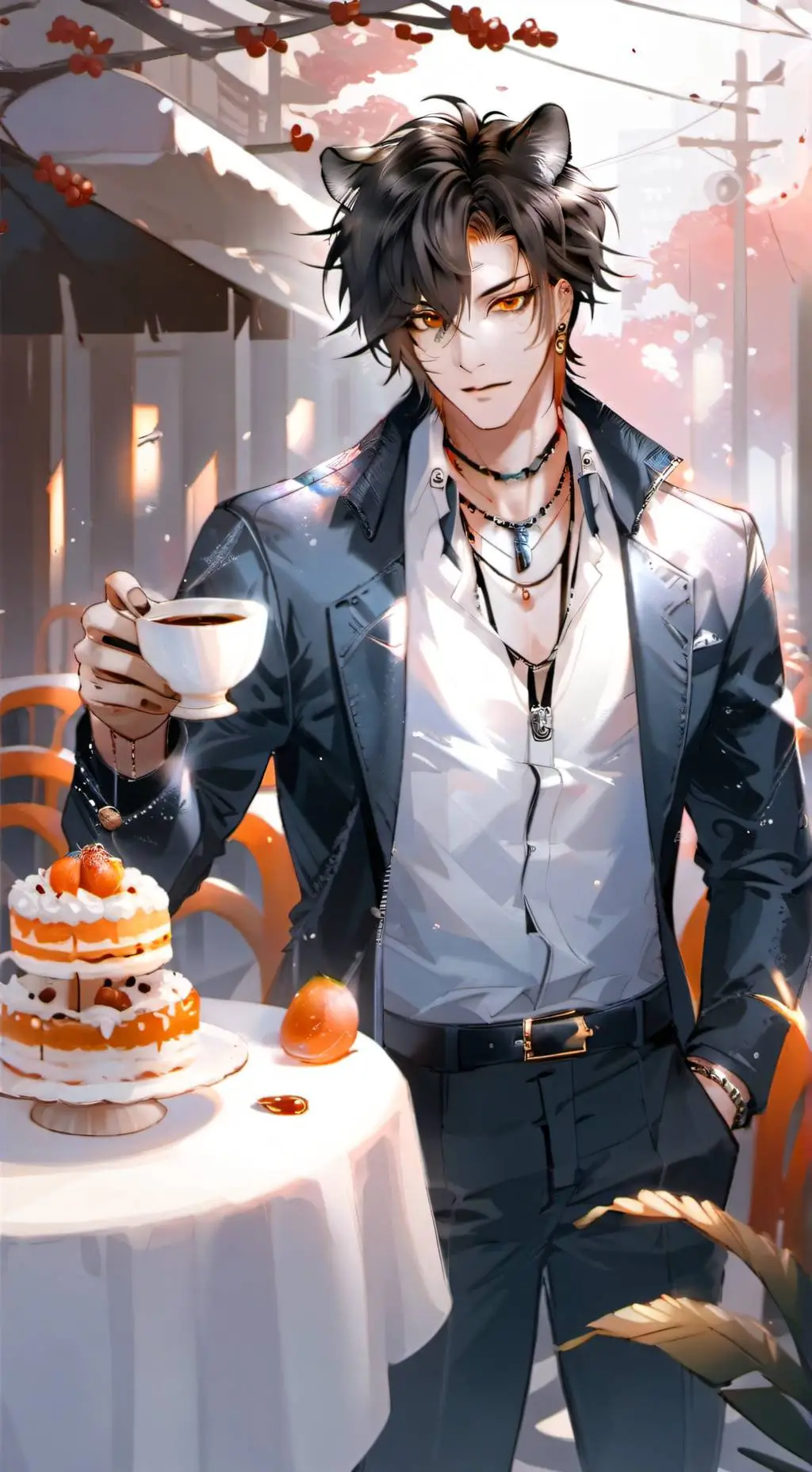 ai character: Clawd(Claude)Felin background