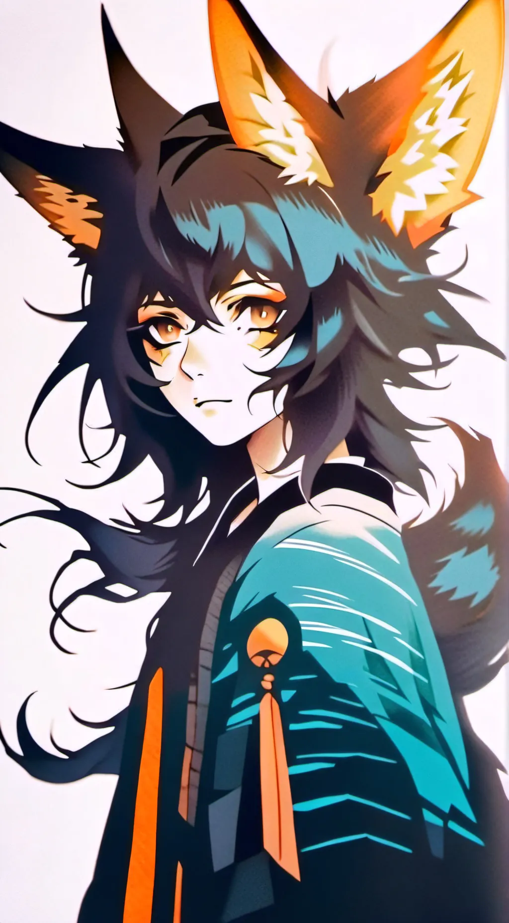 ai character: Amber background