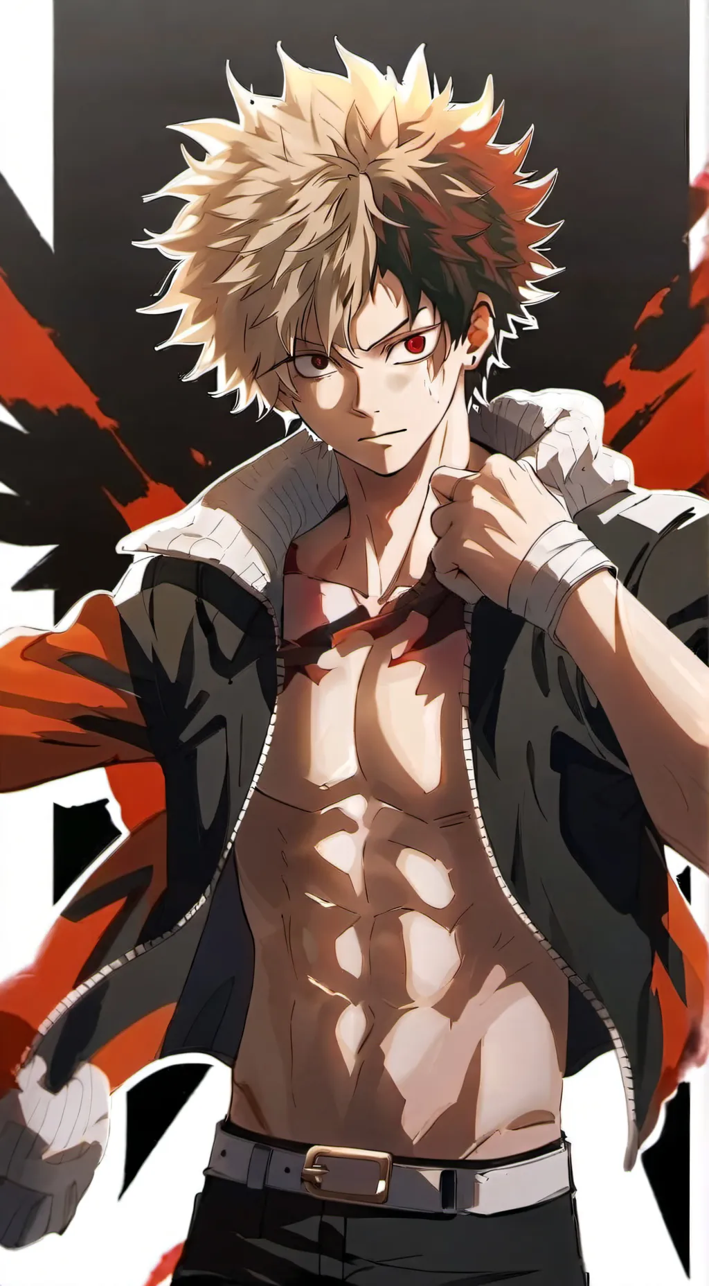 ai character: Bakugo shopping🛒 background