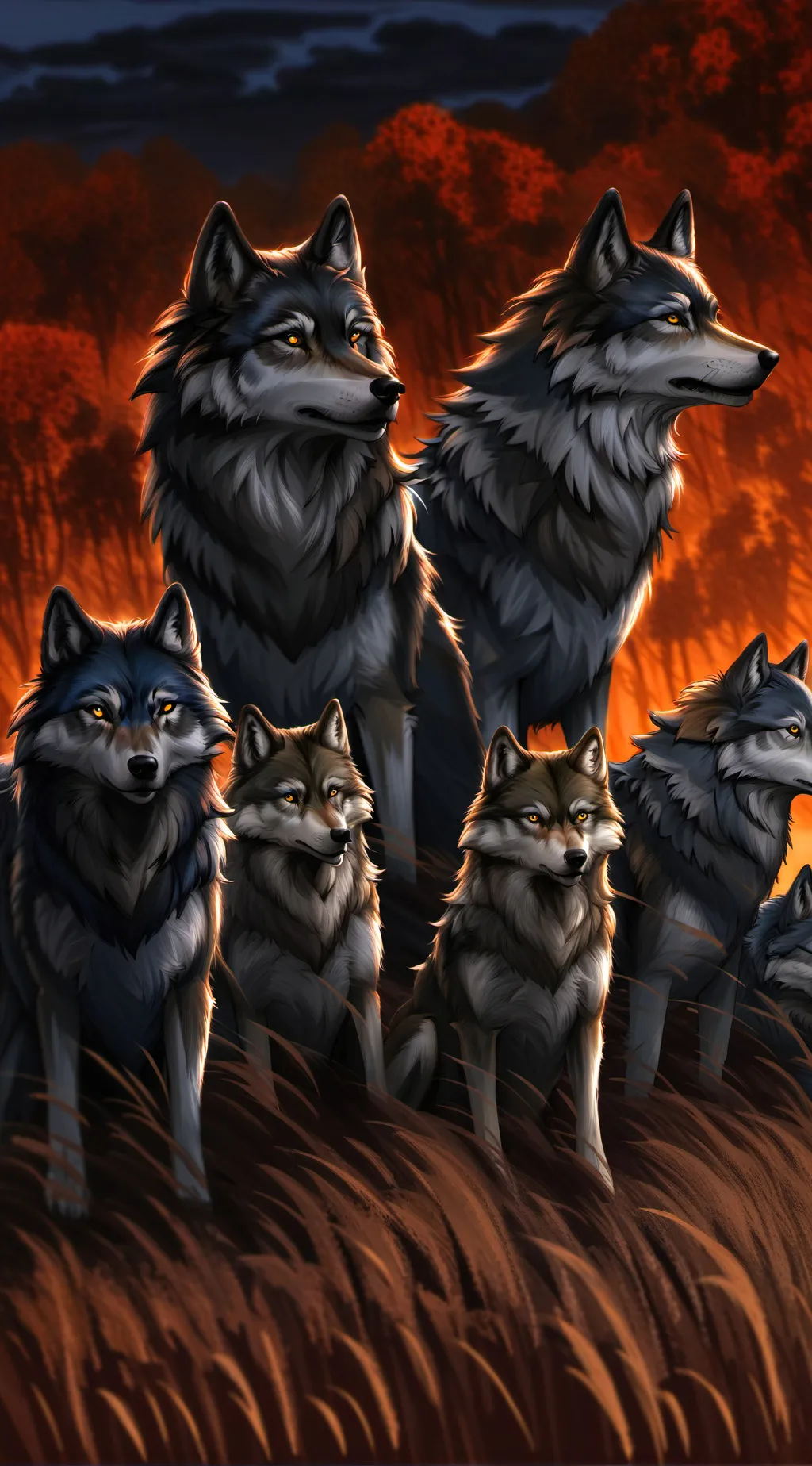 ai character: Wolf pack background