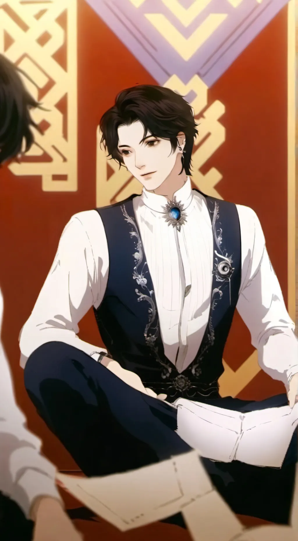 ai character: 🌱⚪🌸★†nico†★🌸⚪🌱 background