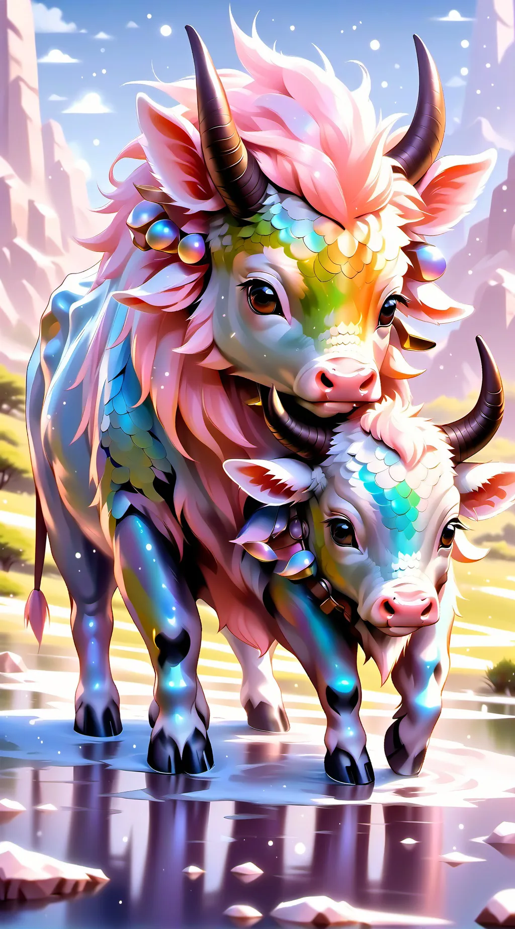 ai character: cow background