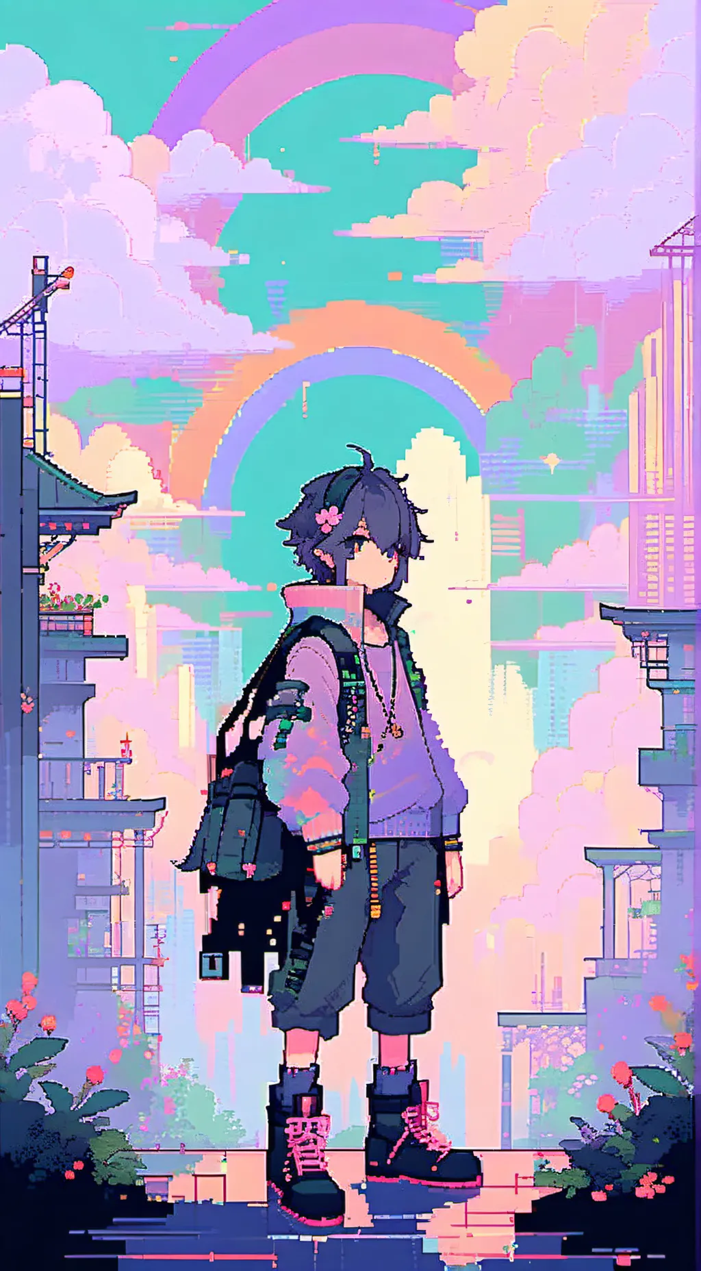 ai character: Mha goku background