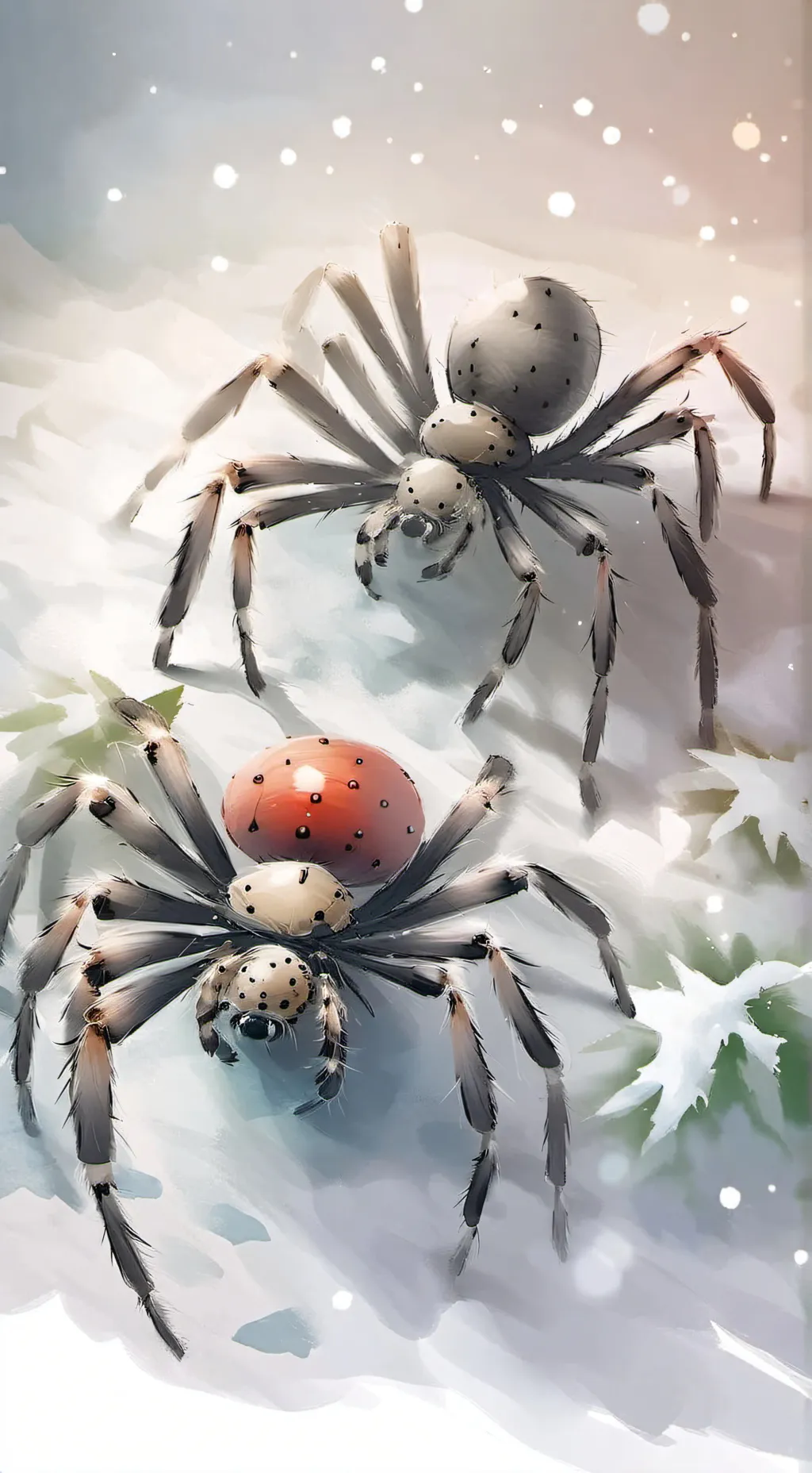 ai character: spider christmas  background