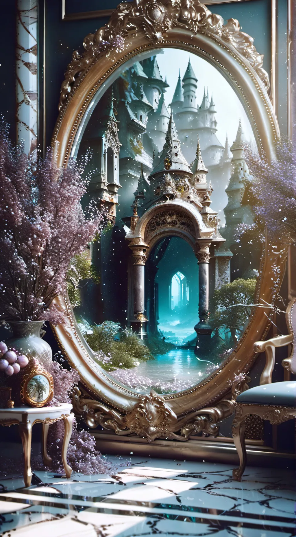 ai character: Enchanted Mirror  background