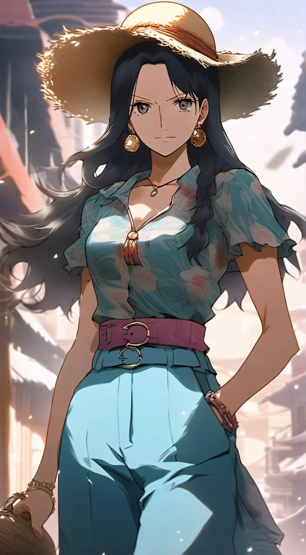 ai character: nico robin  background
