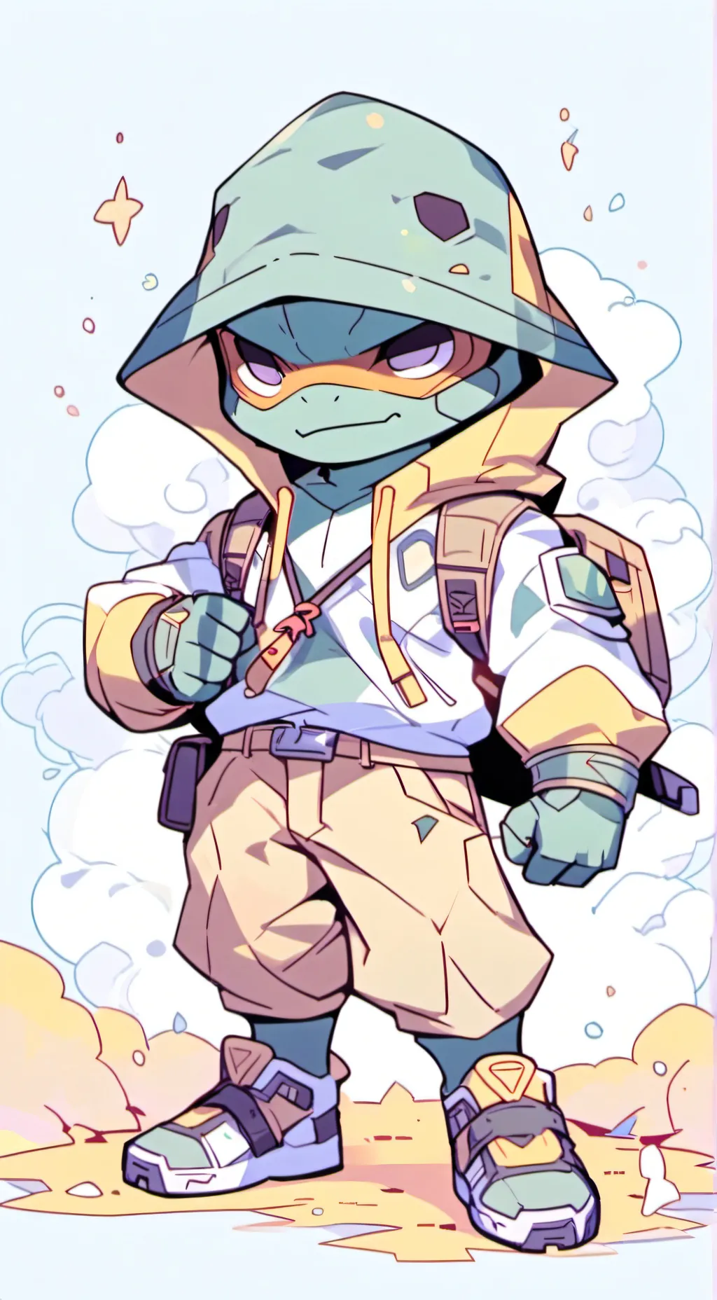 ai character: Rottmnt awkward 😳  background