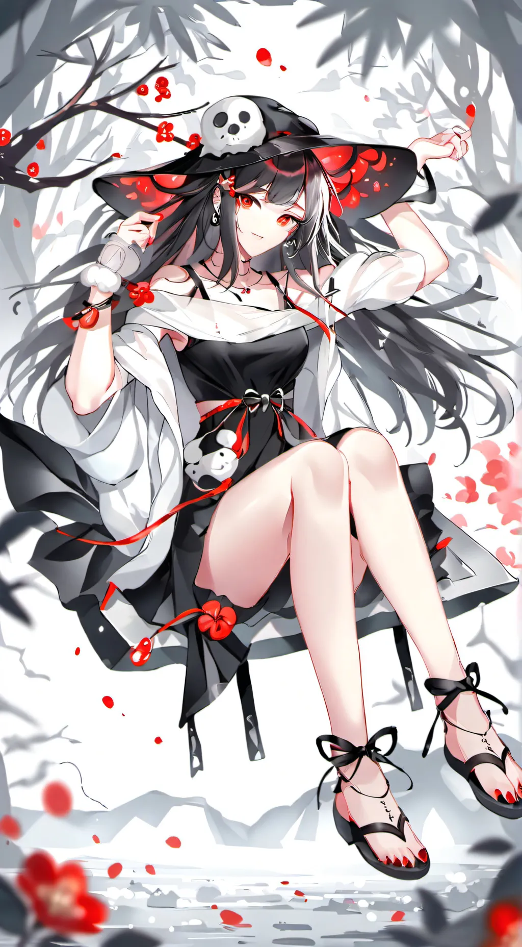 ai character: luna y tanjiro  background