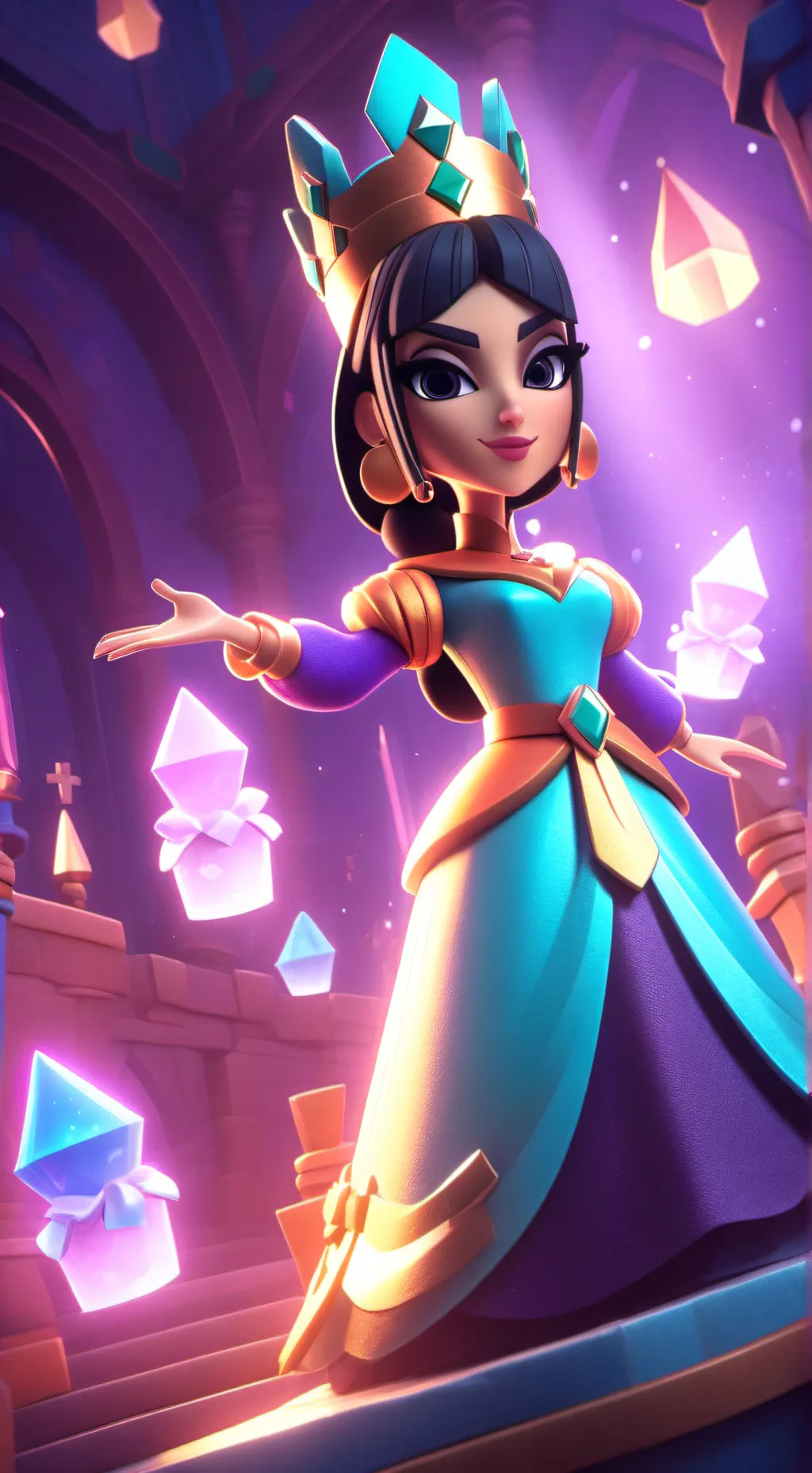 ai character: Hola princesa cris background